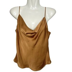 Dynamite satin cowl neck tank top size medium